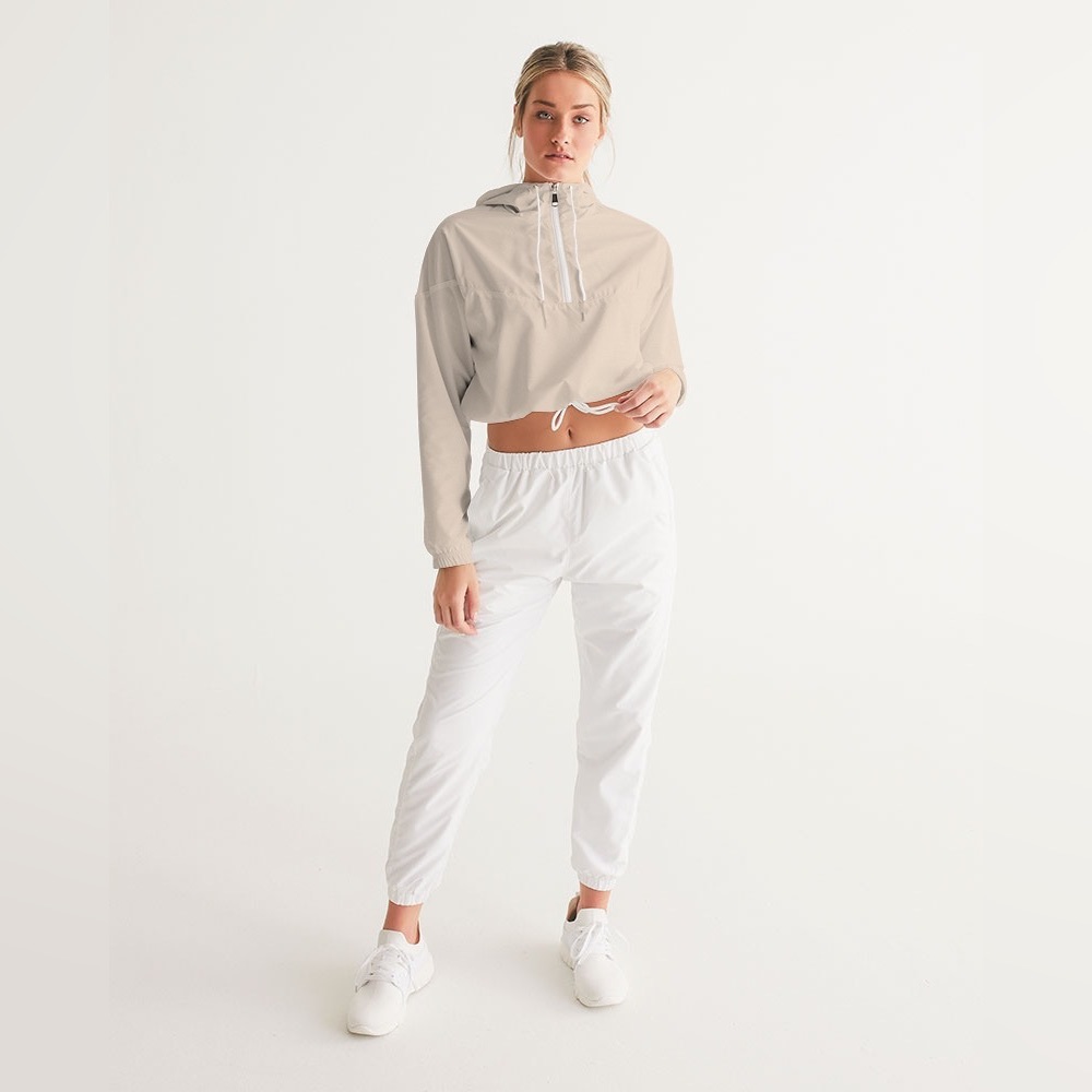 Breezey Oversized Windbreaker Cropped Jacket Yoga Bitch NWT